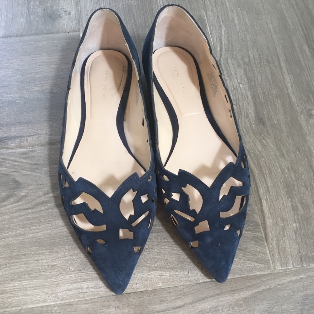 Zara Laser Cut Ballet Flats